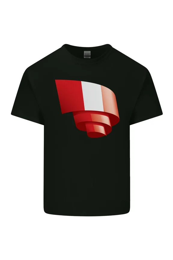 Curled Peru Flag For Peruvian National Pride Day Soccer Fan Unisex T-Shirt