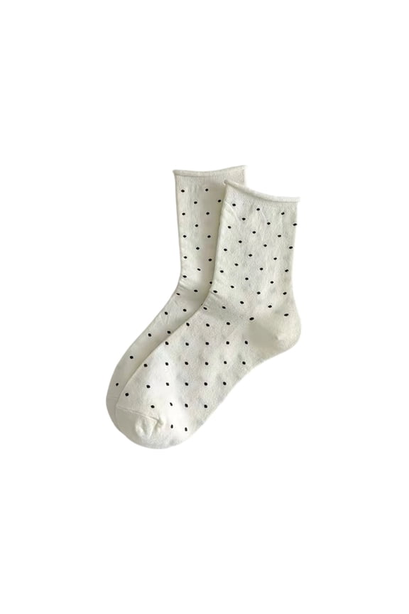 Socks for Women Womens Socks Curled Polka Socks