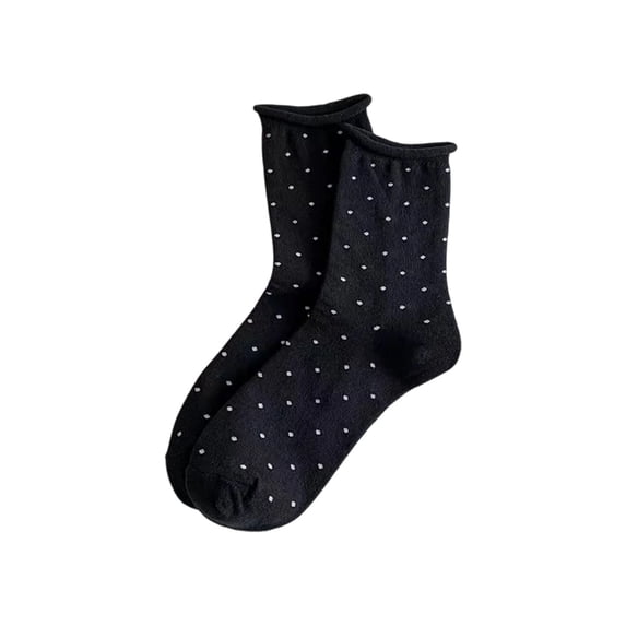 Fjofpr Socks for Women Womens Socks Curled Polka Socks