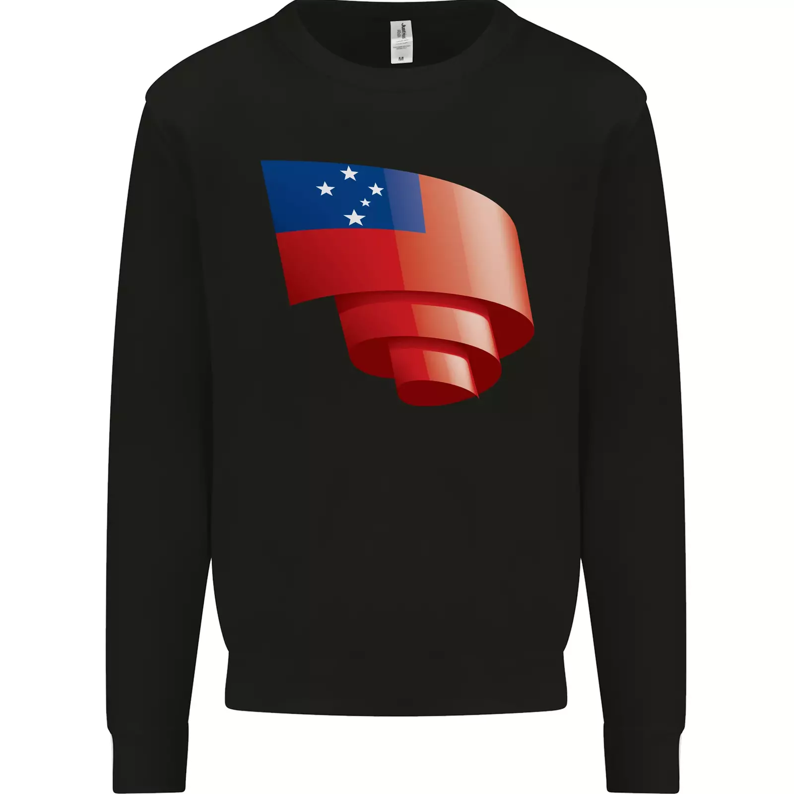 Curled Samoa Flag Samoan Day Football Mens Sweatshirt Jumper