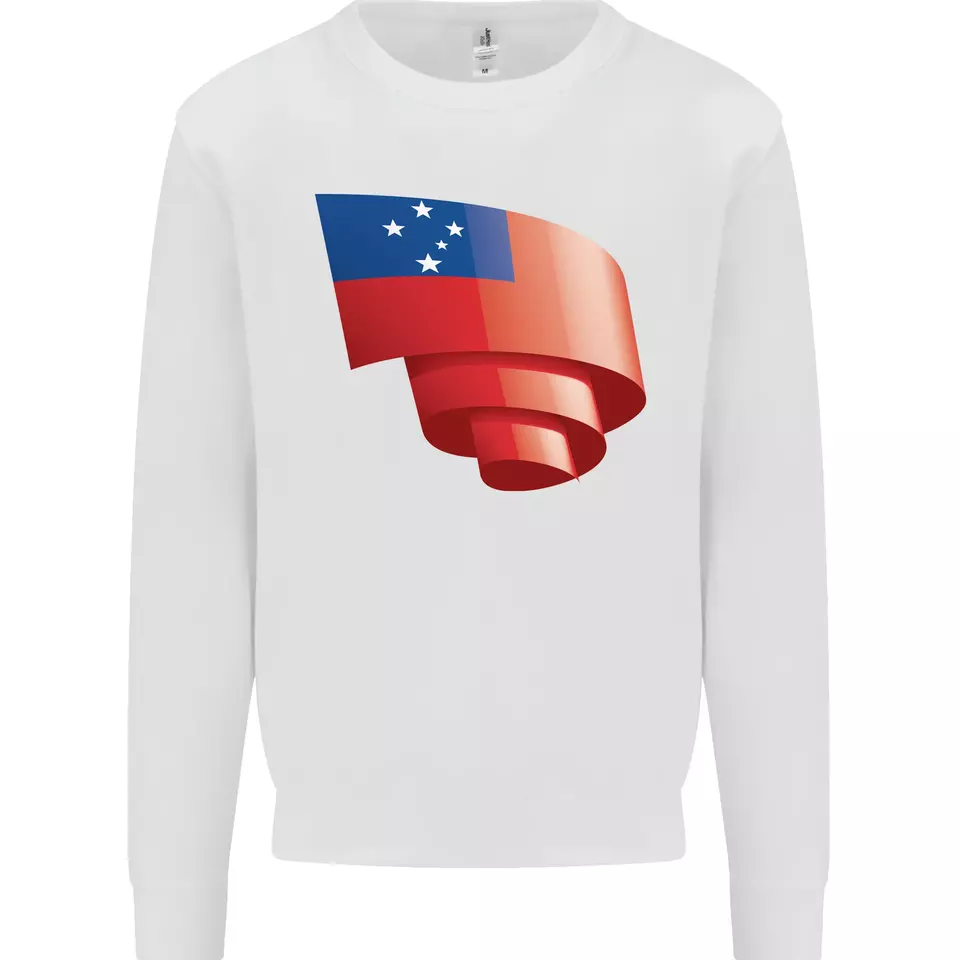 Curled Samoa Flag Samoan Day Football Mens Sweatshirt Jumper