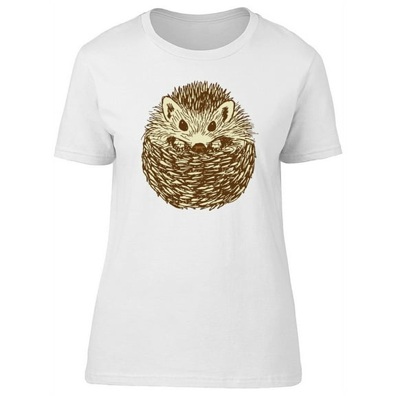 Curled Up Hedgehog T-Shirt Women -Image by Shutterstock, Female Large