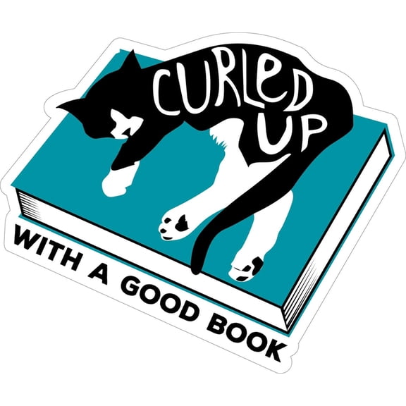Curled Up with a Good Book Sticker (Pack of 6), (Paperback)