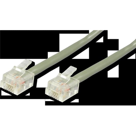 Curley Cord L-DW4A-DE-25 25 ft. RJ11 4 Conductor Round Distribution Cord