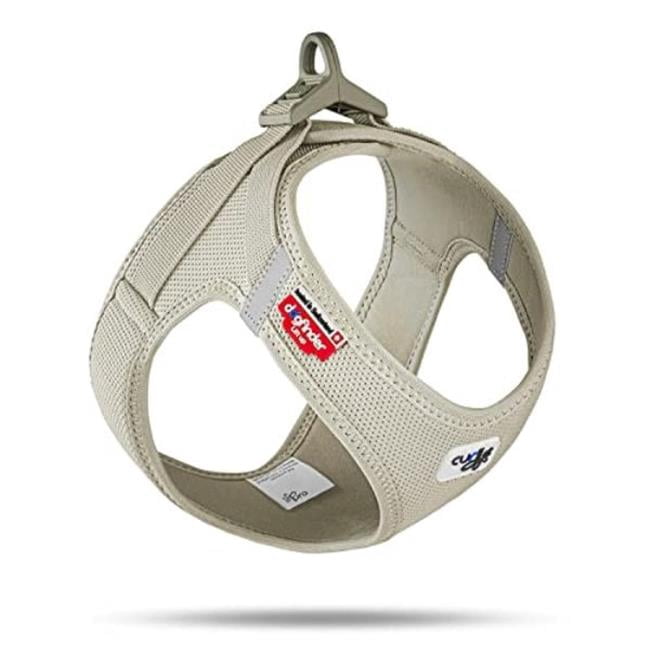 Curli AG 640160 Clasp Vest Air-Mesh Dog Harness, Tan - Large