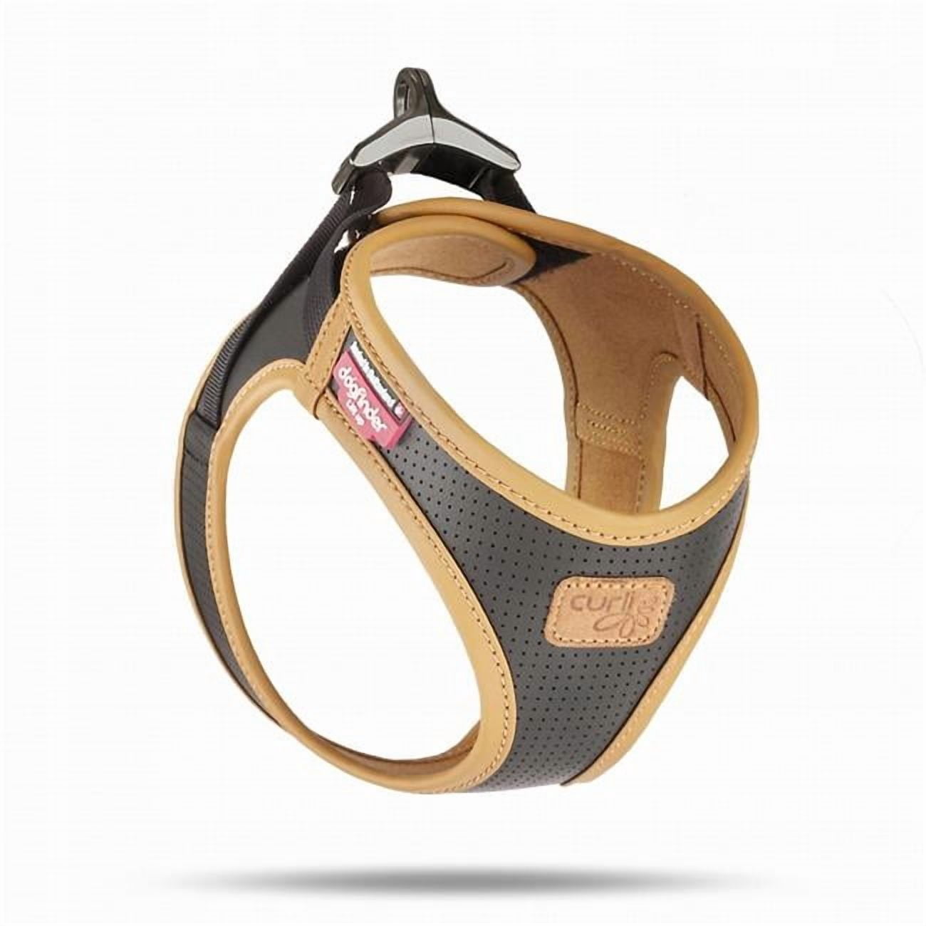 Curli AG 640197 Leather Dog Harness, Black - Small