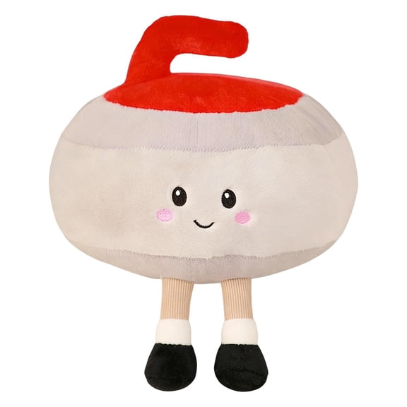Curling Ball Plush Stuffed Toy Soft Cute Sports Themed Pillow Plushie for Game Fans Collectible Doll for Adults 1 Piece