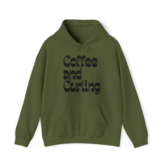 Curling Curler 70s 1970s Retro Hoodie, Gifts, Hooded Sweatshirt