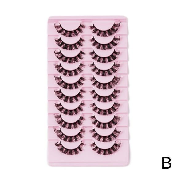 Curling False Eyelashes 10 Pairs Of Large Curling False Eyelashes Eyelashes Thick False U9D3