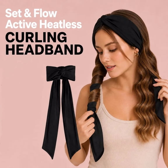 Flow Active Curling Headband Kitsch Heatless Hair Curler for Soft Waves & Curls