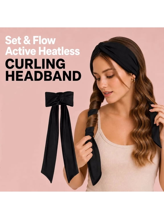 Flow Active Curling Headband Kitsch Heatless Hair Curler for Soft Waves & Curls