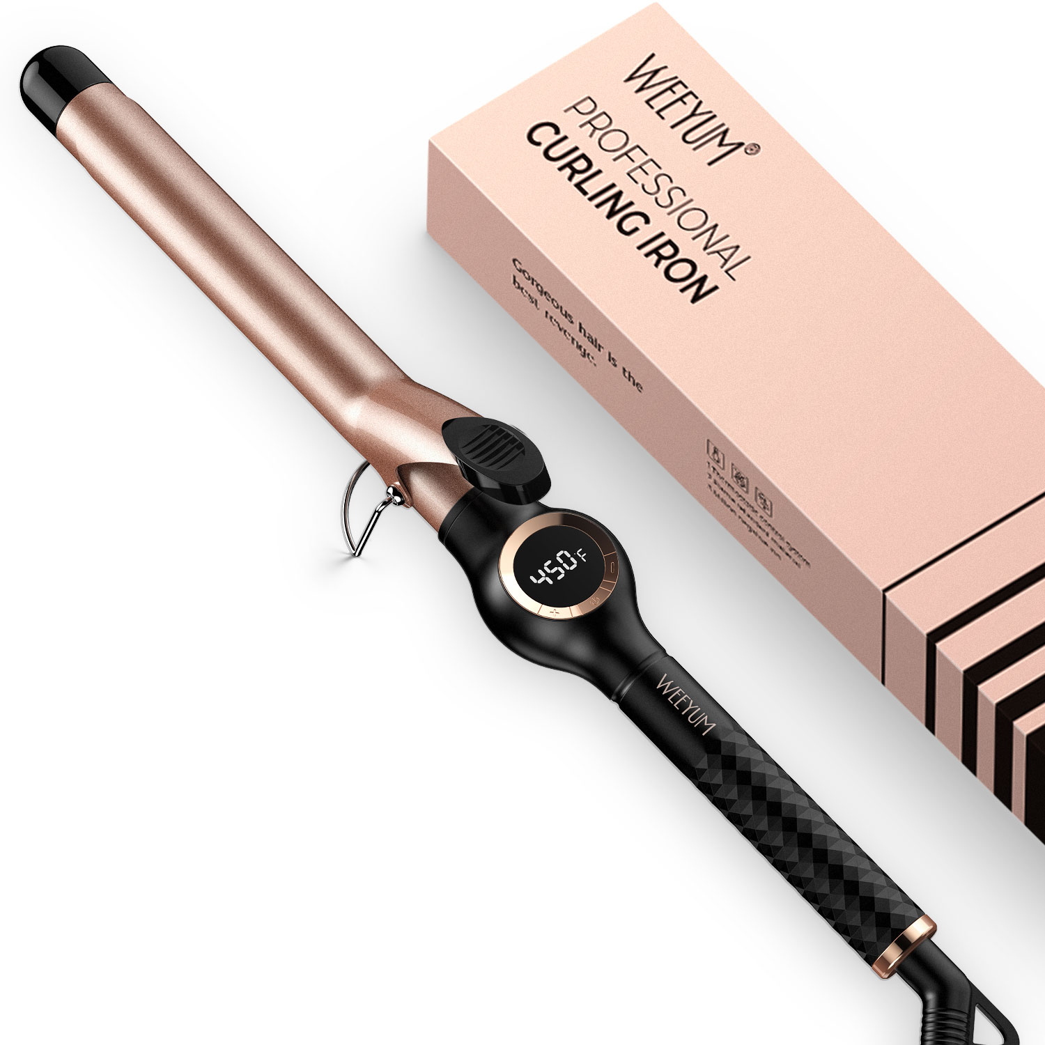 OTVIAP Curling Iron Brush, Foldable Ceramic Tourmaline Ionic Hair