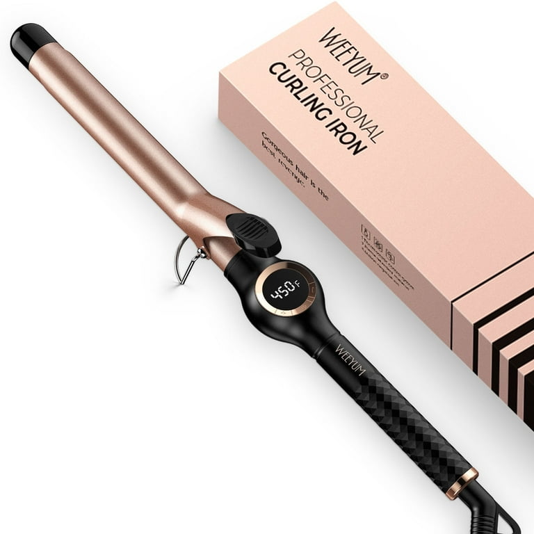 WEEYUM 1 inch Hot Styling Curling Iron Ceramic Tourmaline Hair Wand Long Barrel for Thin Hair Dual Voltage Walmart