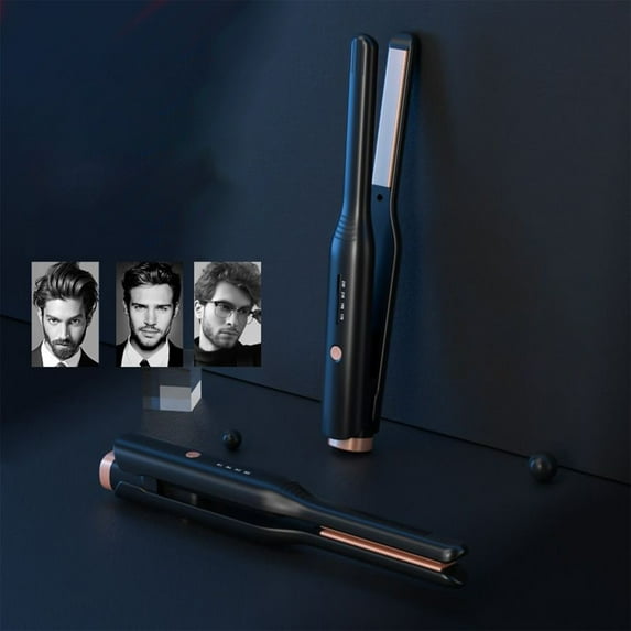 Curling Iron Under $5! Yannianjz 2 in 1 Curling Iron Curling and Straightening Hair Iron with Adjustable Temperature, Mini Hair Styler for Short Hair Bangs and Travel