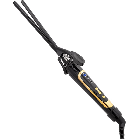 Curling Iron Hair Wand Creates Tight Curls, Clearly Defined Spiral Curls & Ringlets - Extra-Slim Styling Curler for Short Long Hairs Ceramic Coating Barrel, Heats Up to 450F (3/8 inch)