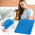 thumbnail image 1 of Curling Iron Heat Resistant Mat, Hair Straightener Insulation Pad, Heat Protection Scalding Splint for Curling Wands, Flexible Odorless Silicone Heat Resistant Mat with Storage Pouch, 1 of 6