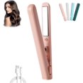thumbnail image 1 of Curling Iron,Pipiup Mini Dual Purpose Curling Iron,2-in-1 Small CurlingIron for Short Hair and Long Hair,for Home or Travel (Pink), 1 of 5