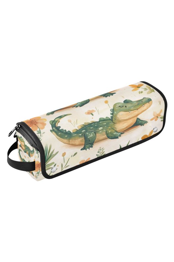 Curling Iron Storage Bag Hair Tools Travel Bag Heat Resistant and Portable Cartoon Crocodile