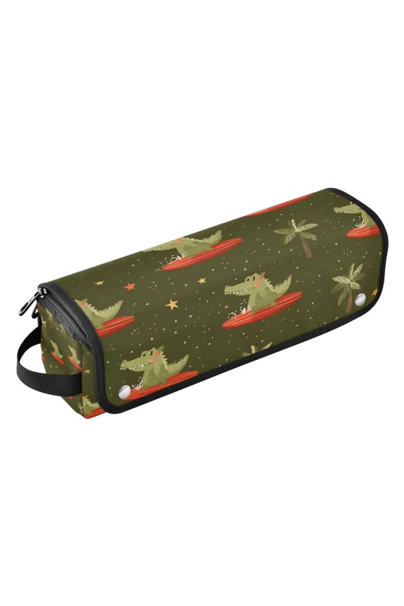 Curling Iron Storage Bag Hair Tools Travel Bag Heat Resistant and Portable Cute Crocodile Seamless
