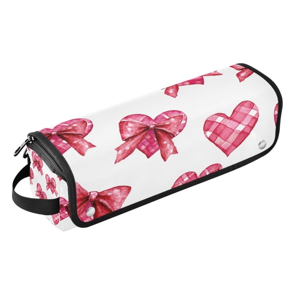 Curling Iron Storage Bag Hair Tools Travel Bag Heat Resistant and Portable Cute Pink Heart