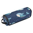 thumbnail image 1 of Curling Iron Storage Bag Hair Tools Travel Bag Heat Resistant and Portable Dark Blue Dolphin Cartoon, 1 of 8