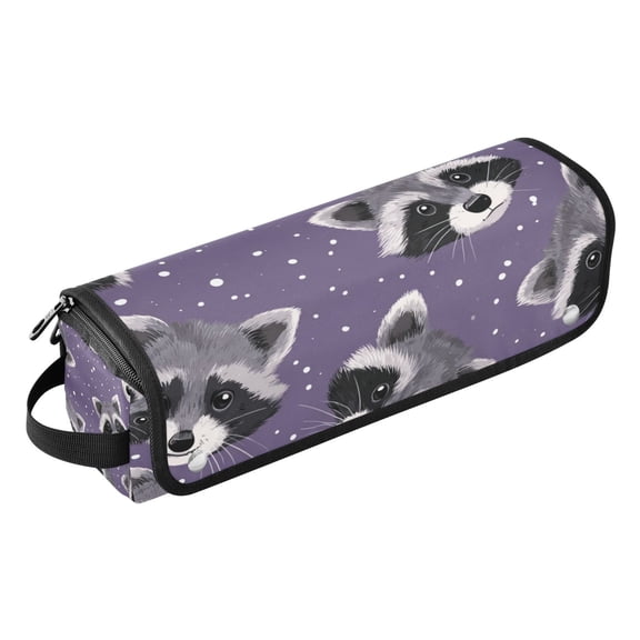 Curling Iron Storage Bag Hair Tools Travel Bag Heat Resistant and Portable Gray Raccoon