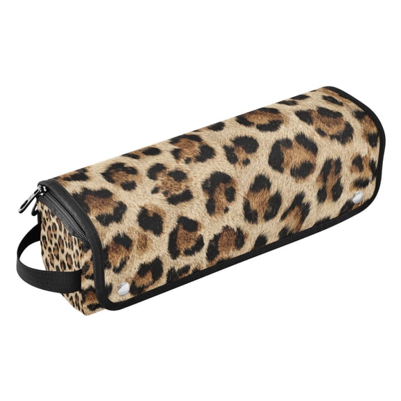 Curling Iron Storage Bag Hair Tools Travel Bag Heat Resistant and Portable Leopard Pattern