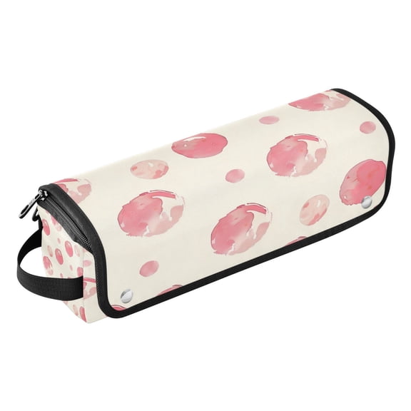 Curling Iron Storage Bag Hair Tools Travel Bag Heat Resistant and Portable Pink Bubble