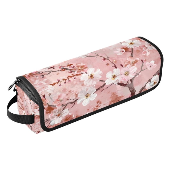 Curling Iron Storage Bag Hair Tools Travel Bag Heat Resistant and Portable Pink Cherry Seamless