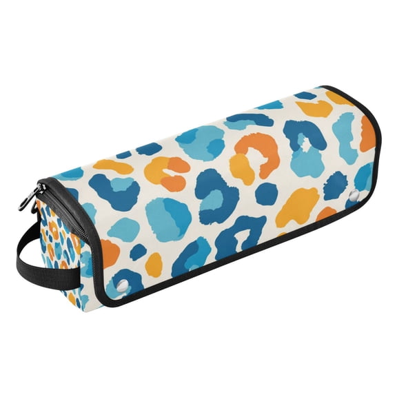 Curling Iron Storage Bag Hair Tools Travel Bag Heat Resistant and Portable Vector Blue Spot Pattern