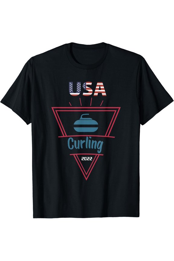 Curling Jersey Vintage Winter Sports tees Team Ice Sport Retro T-shirt