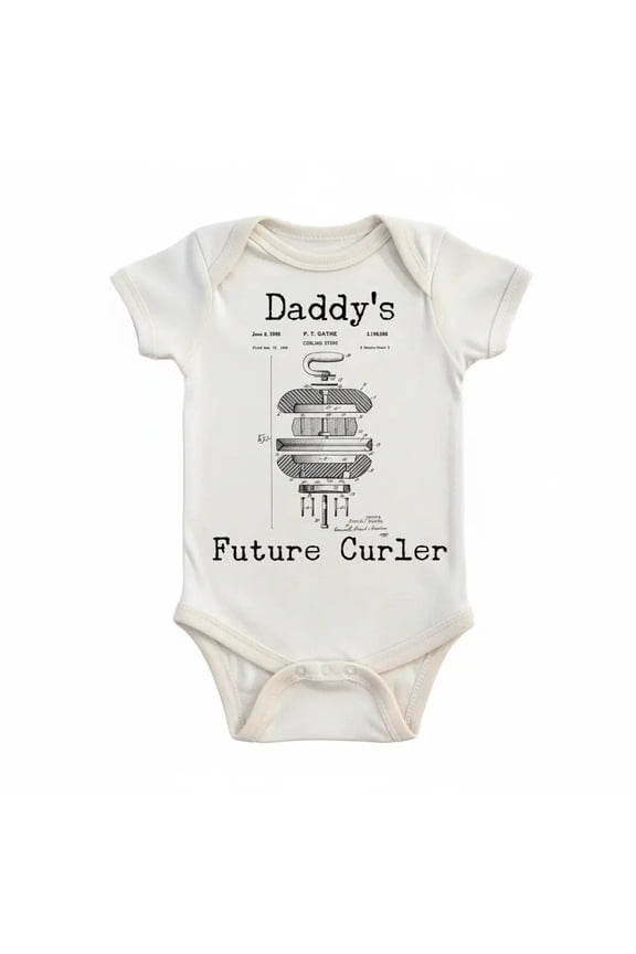 Curling Patent 2 Newborn Baby Bodysuit