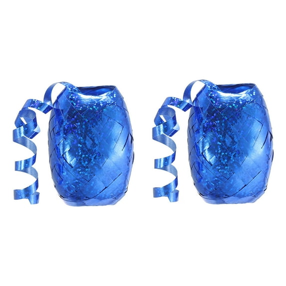 Curling Ribbon Crimped Balloon String 3/16" 11 Yards 2pcs for Christmas Wedding Gift Crafts Blue