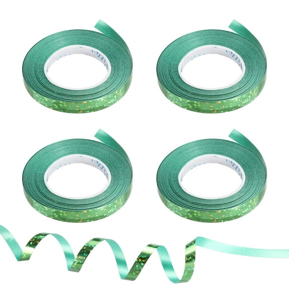 Curling Ribbon Crimped Balloon String 3/16" 11 Yards 4 Roll for Party Decoration Gift Green