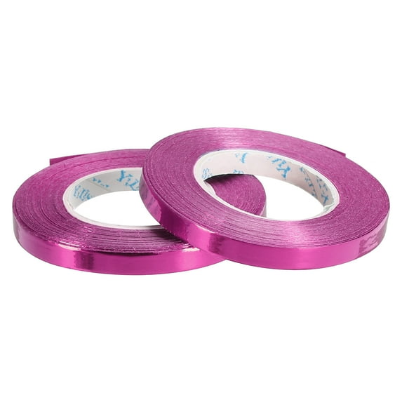 Uxcell Curling Ribbon Crimped Balloon String Metallic 2 Roll for Party Decoration Gift Wrapping Art Crafts Rose Red