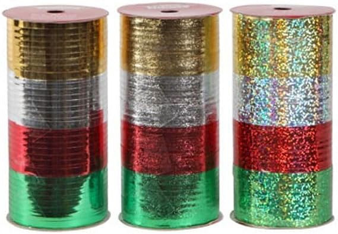 Curling Ribbon for Christmas Decorations Presents Traditional Colors