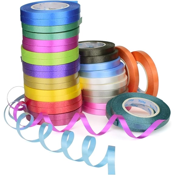 Curling Ribbons for Gift Wrapping, Balloon String, Florist Art Craft Decor, Wedding Birthday Graduation Festival Party Decor