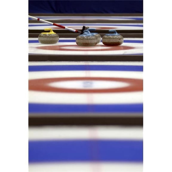 Curling Rocks On Ice Poster Print
