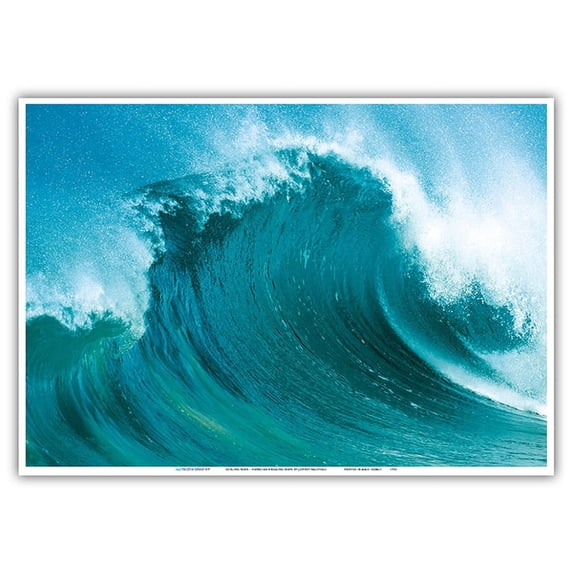 Curling Wave - Hawaiian Breaking Wave - Hawaii - From an Original Color ...