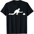 thumbnail image 1 of Curling player Funny Creative Graphic T-Shirt, 1 of 3