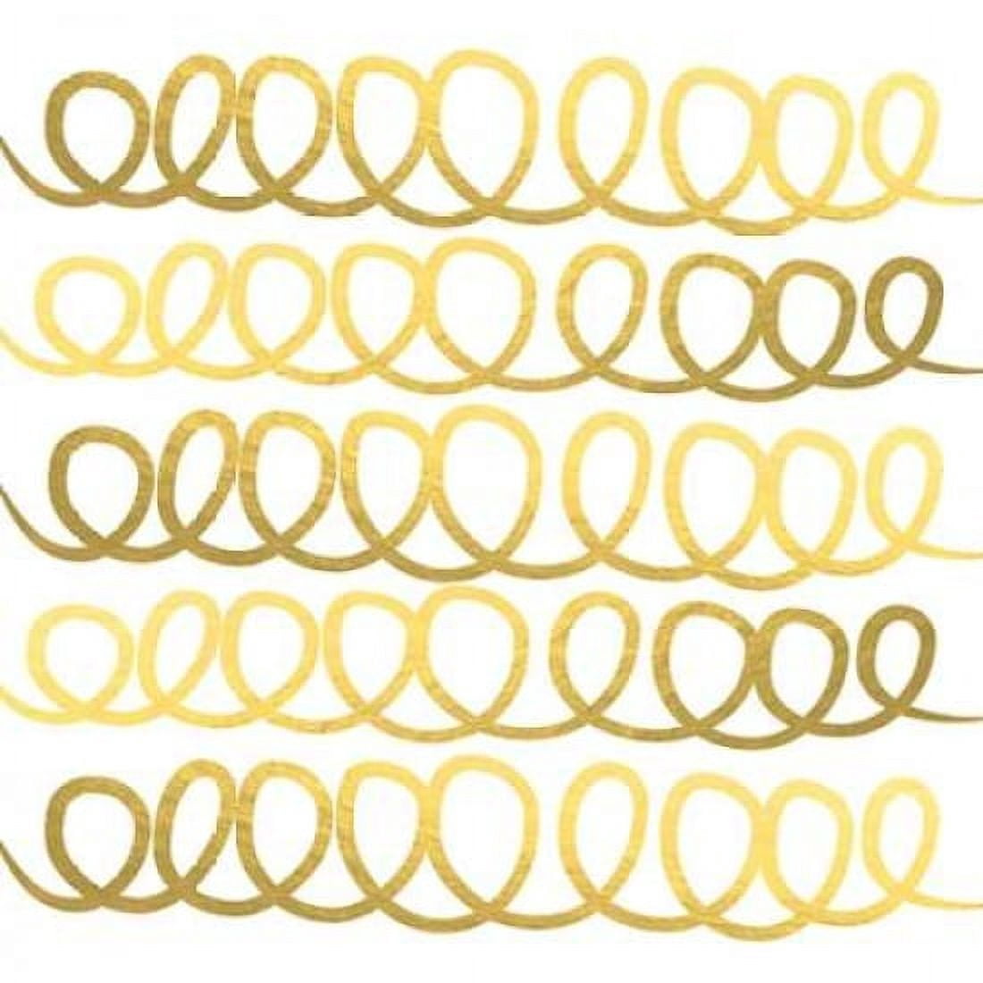 Curls - Gold White Canvas Art - Linda Woods (24 x 24)