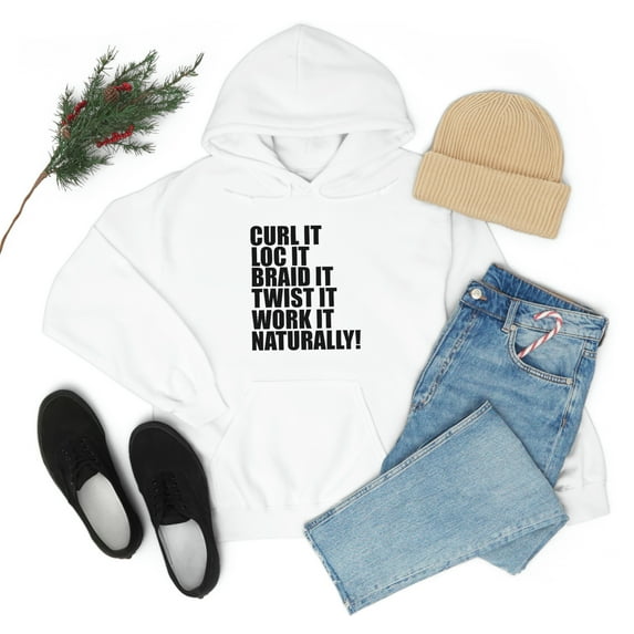 Curls Locs Braids Natural Hair Pride Unisex Hoodie, S-5XL Nappy Kinky Twist