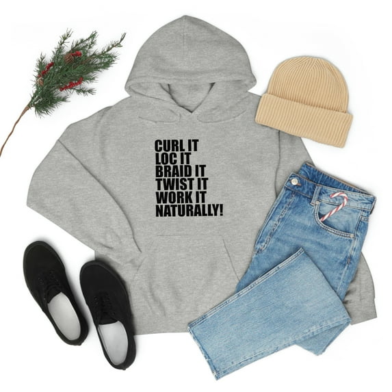 Curls Locs Braids Natural Hair Pride Unisex Hoodie, S-5XL Nappy Kinky Twist