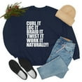 thumbnail image 1 of Curls Locs Braids Natural Hair Pride Unisex Sweatshirt S-2XL Nappy Kinky, 1 of 5