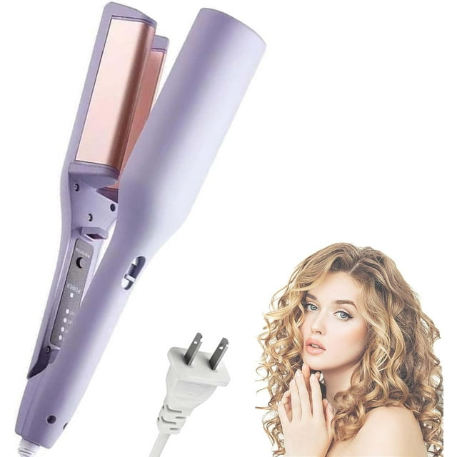 Curluxe French Curls Iron, Curluxe Create Frizz-Free French Curls Effortlessly Curling Iron, Negative Ion Rapid Heating Curluxee Create Frizz Free Frenchh Curl (Purple)