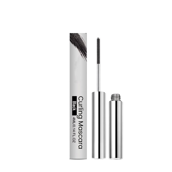 Curly 3D Steel Tube Mascara 4g - Waterproof Volumizing Eyelash Enhancer for Natural Long Curled Lashes - Black Eye Makeup for Daily Commute Heavy Makeup