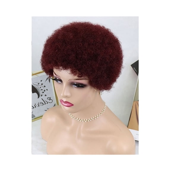 Curly Afro Wigs Short Brown Wigs Blonde Pixie Curly Wig Human Hair Machine Made