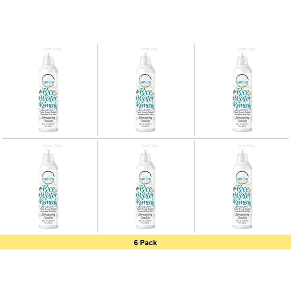 Curly Chic Rice Water Remedy Stimulating Conditioner 8 fl.oz - 6 Pack Bundle