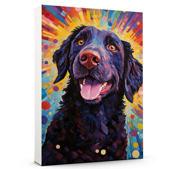 Curly Coated Retriever Dog Art Print Poster, Wall art Painting Decor, Starry Night Van Gogh Art Home Decor Artwork For Bedroom Living Room Bathroom Decor