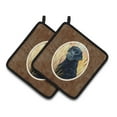thumbnail image 1 of Curly Coated Retriever Pair of Pot Holders, 1 of 3